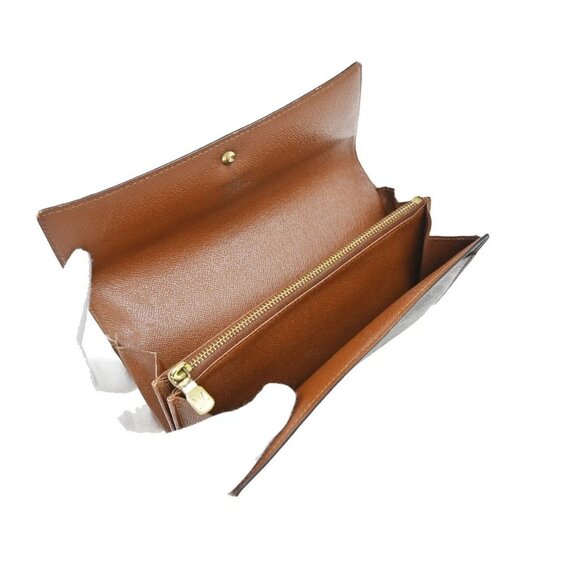 LOUIS VUITTON 3 Set Trifold Wallet Monogram Damier Ebene Leather Brown 60EE788 - Picture 4 of 14